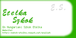 etelka szkok business card